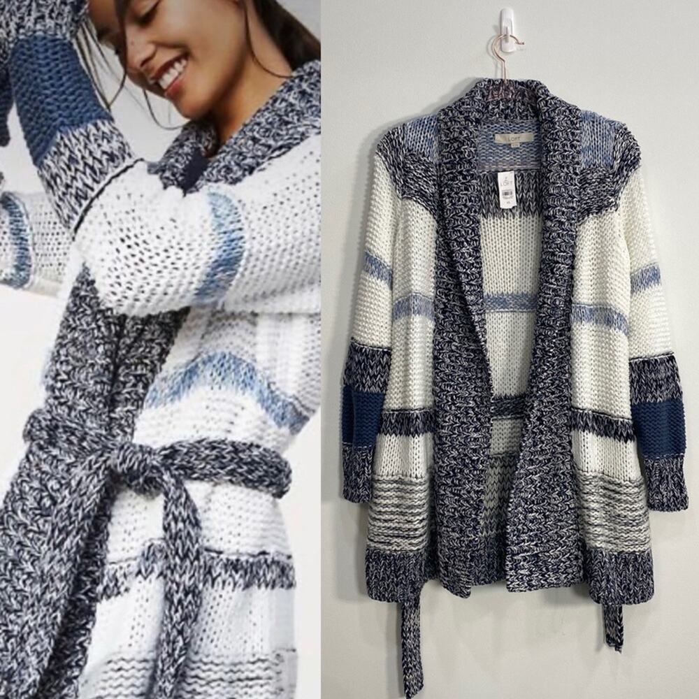 Loft Open Knit Cardigan Nautical Beachy Women's XS‎